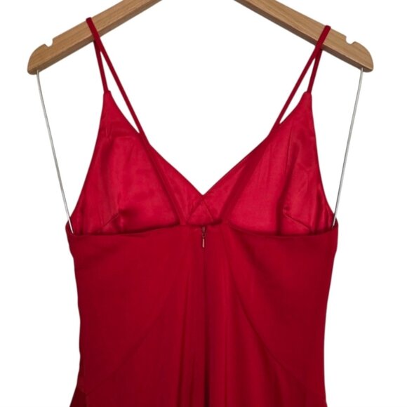 Minuet Red Maxi Dress Front Slit Size XS - Picture 9 of 11